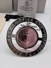Vivienne Westwood Necklace Large Orb Pink Silver 6.5 x 6cm N59622