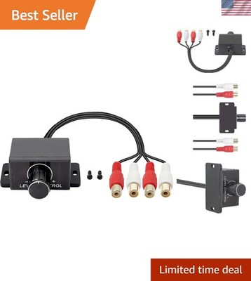 Compact 2-Channel RCA Audio Control Knob - Optimize Sound in Your Car or Theater