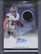 2024 Topps Midnight Brock Bowers Rookie Patch Auto RPA Raiders 