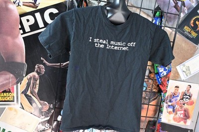 Vintage I Steal Music Off The Internet Shirt Small 