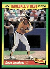 1988 Fleer Baseball's Best Sluggers vs Pitchers Doug Jennings Oakland Athletics