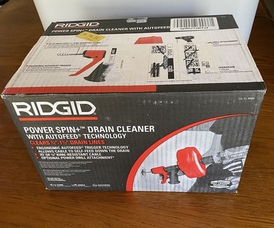 RIDGID Power Spin+ Drain Cleaner w/Autofeed 3/4'' - 1 1/2'' Drain Lines 57043 (OB)