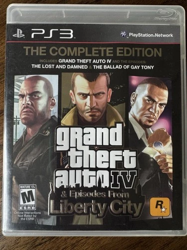 Sony PlayStation 3 PS3 Game Grand Theft Auto IV & Episodes From Liberty  M Rated