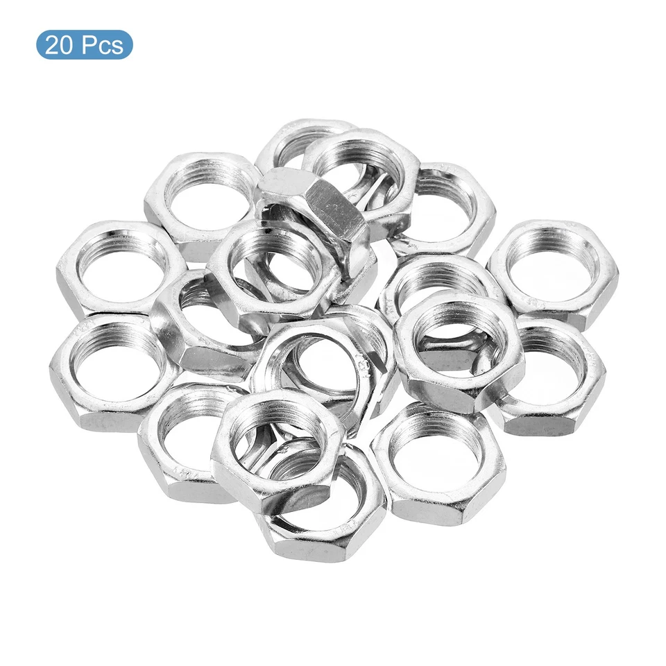 20 Packungen M18x1,5 Stahl Hex Mutter verzinkte Schraube Befestigungsbolzen 8mm - Bild 3 von 4