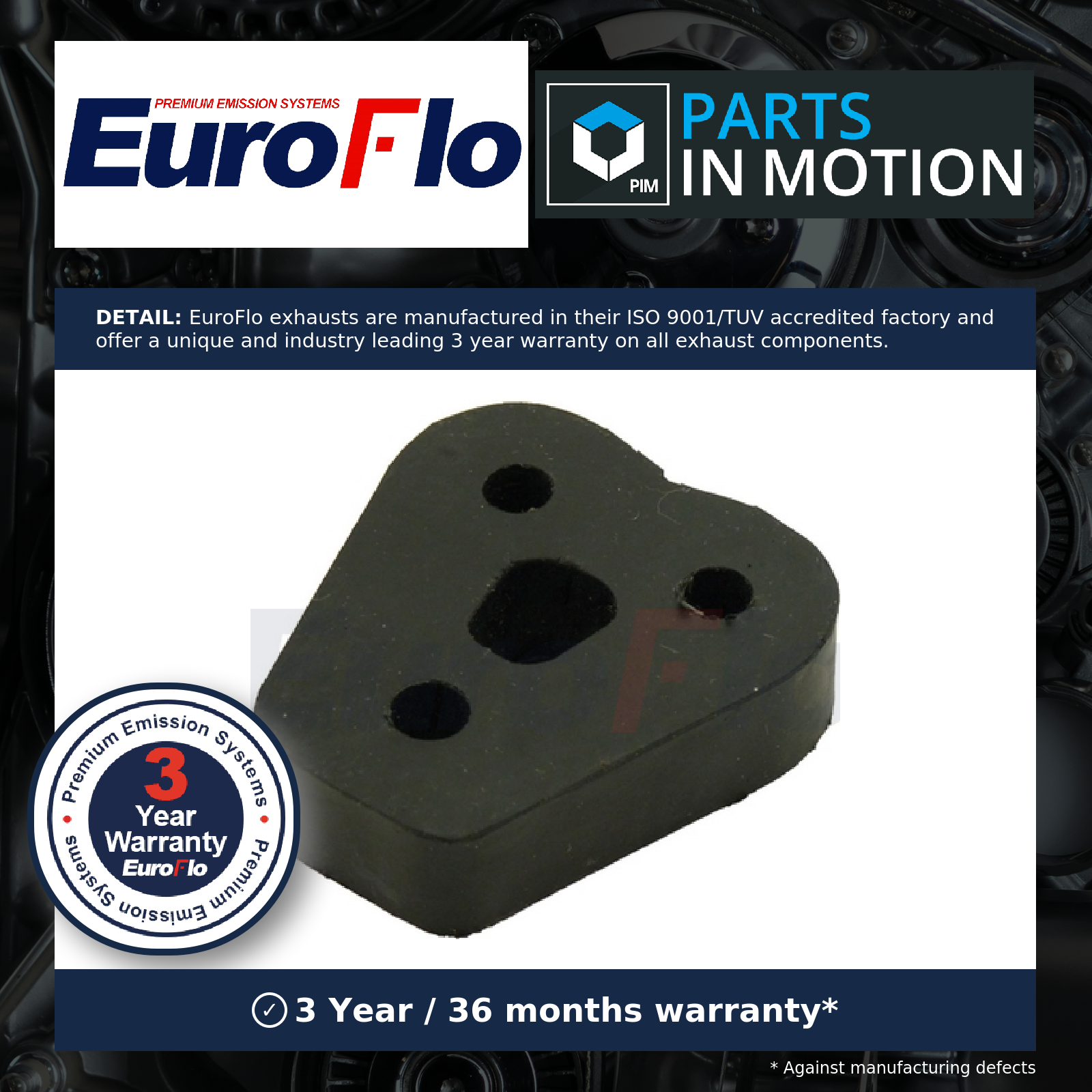 Exhaust Mounting fits HYUNDAI i10 PA 1.1 08 to 11 G4HG Rubber EuroFlo 287604A700 - Image 20