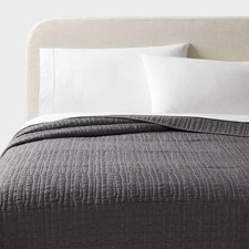 King TENCEL Quilt Dark Gray - Threshold