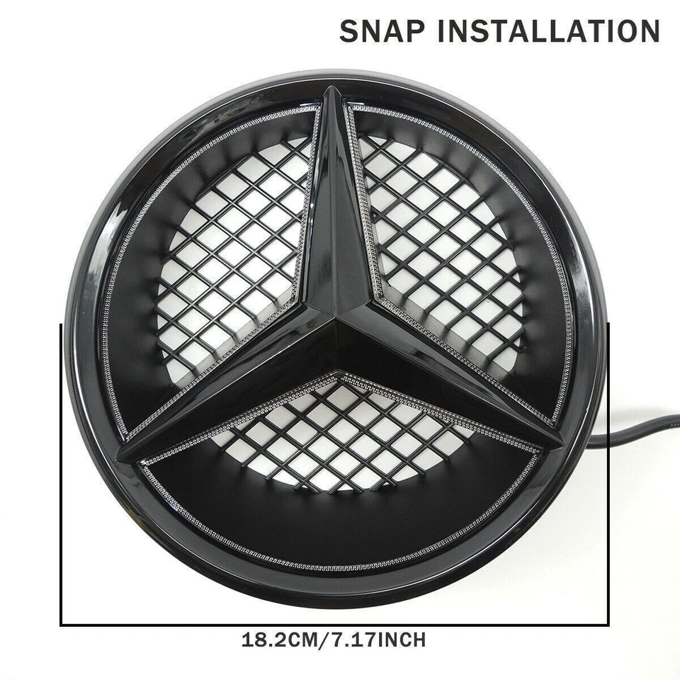 Fit For 2008-13 Mercedes Benz W204 C300 Led Emblem Front Grille Star  Light Foto 2 de 4