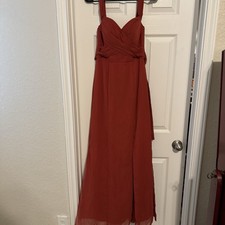 NEW Azazie Zapheira A-Line Ruched Chiffon Bridesmaid Wedding Dress Burgundy A0