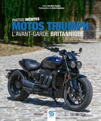 Livre Motos Triumph avant-garde britannique Sophia pour salon motard