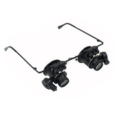 20X LED Magnifying Glasses Head Mounted Magnifier Wearable Magnifier Loupe