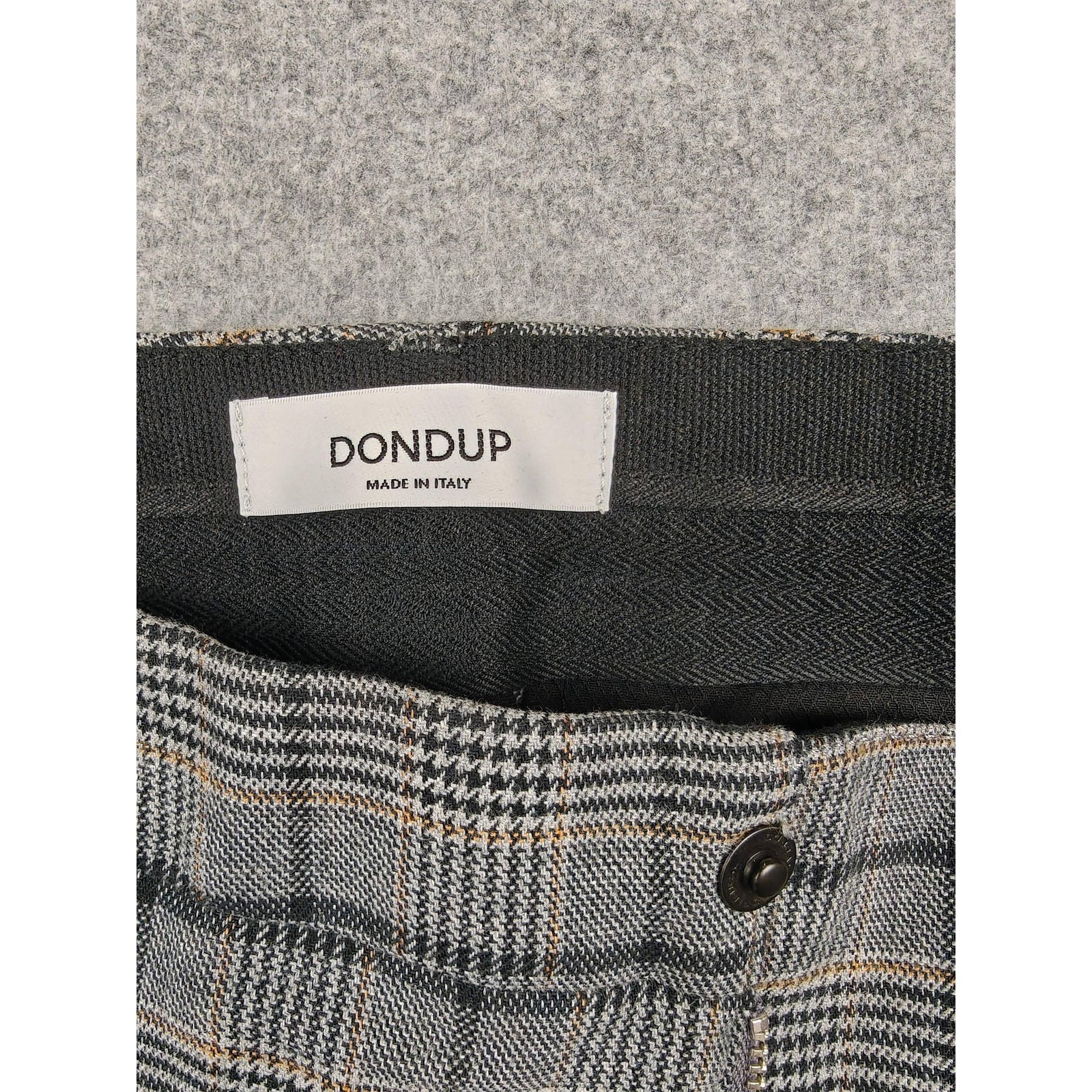 Dondup Pants Mens 29x30 Gray Gaubert Plaid Tweed Stretch Cotton Made Italy New image 5