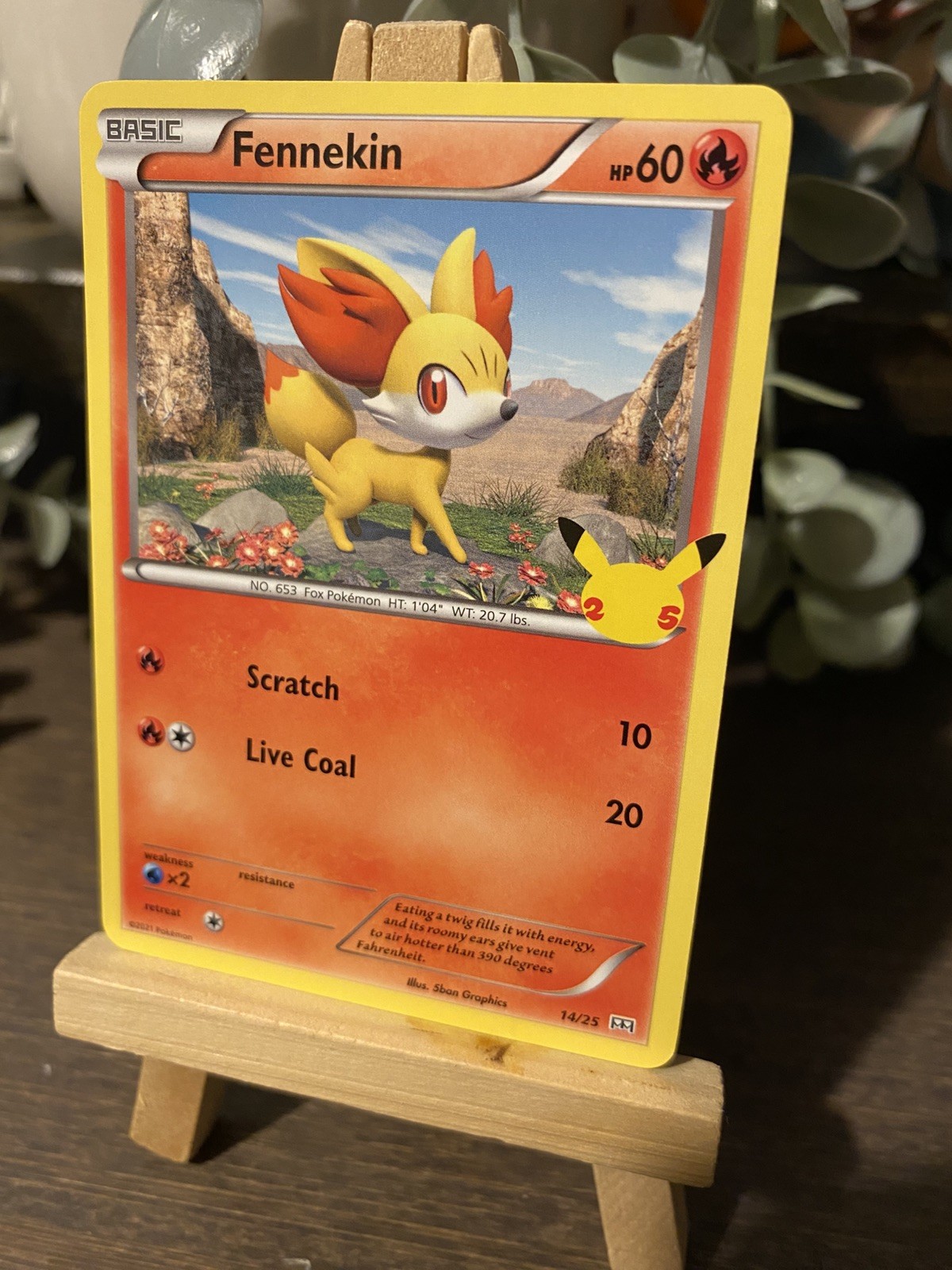Near Mint - Fennekin - Non Holo - Mcdonalds 25th Anniversary - 14/25