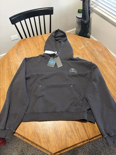 CEEC Black Spider Graphic Cotton Pullover Hoodie Men's Size L Hooded Logo - product listing photo