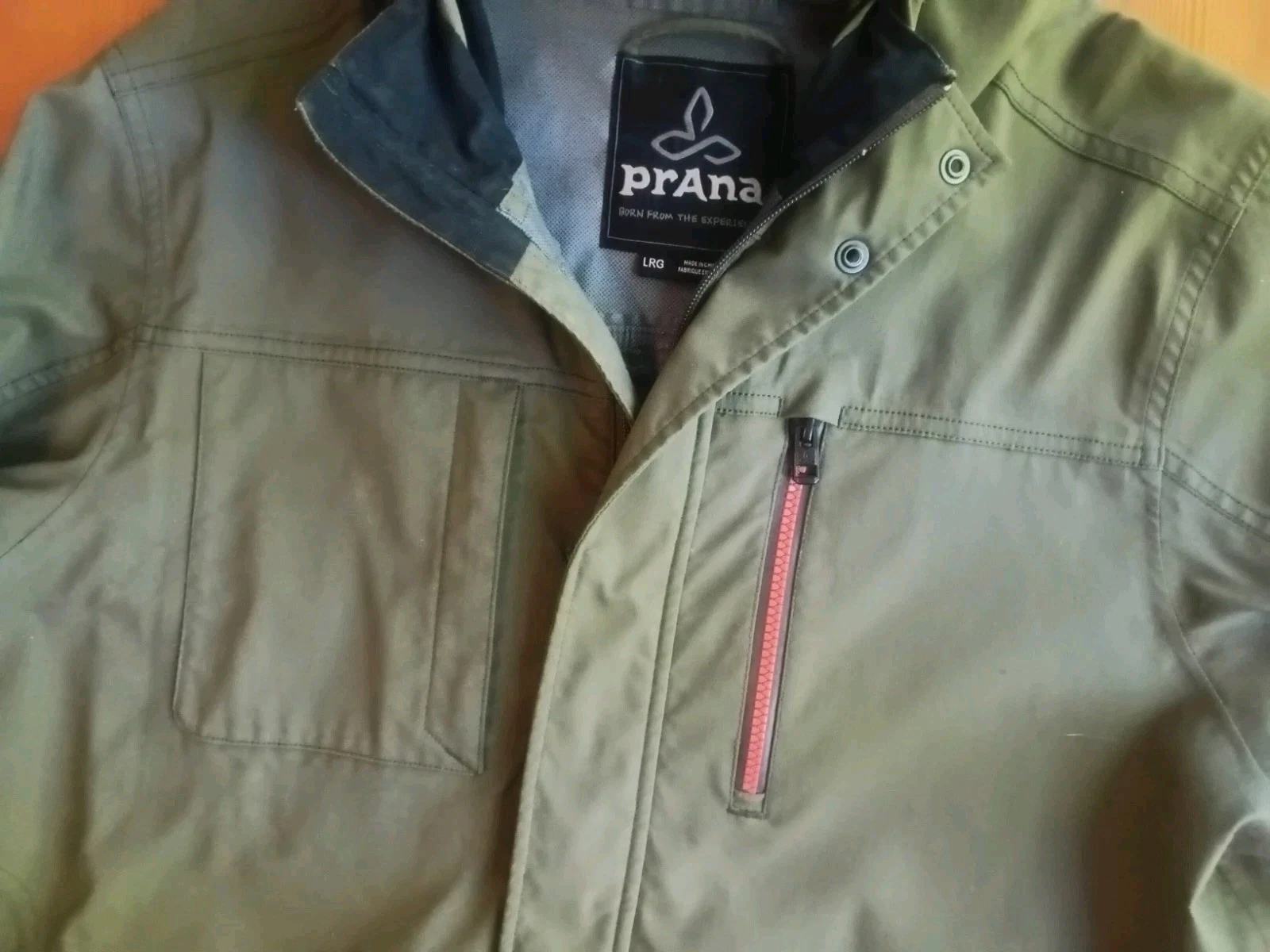 PrAna Zion Jacket Mens L Green Wind Rain Resistant Performance Outdoor Hooded image 5