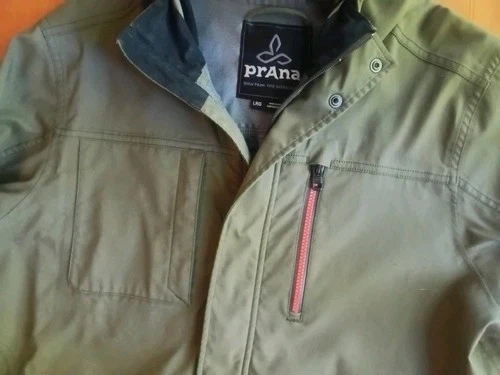 PrAna Zion Jacket Mens L Green Wind Rain Resistant Performance Outdoor Hooded image 5