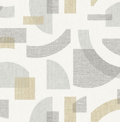 FD27159_Solace Soft Geometric Grey Gold Off-White Fine Decor Wallpaper