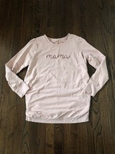 Isabel Maternity Women s M Rosy Pink Long-Sleeved Mama Ruched Sweatshirt VGUC