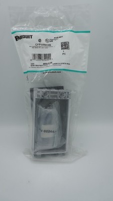 Panduit CFPWR4CIG Mini-Com 4-Port Water Resistant IP56 Sloped Faceplate Gray NEW