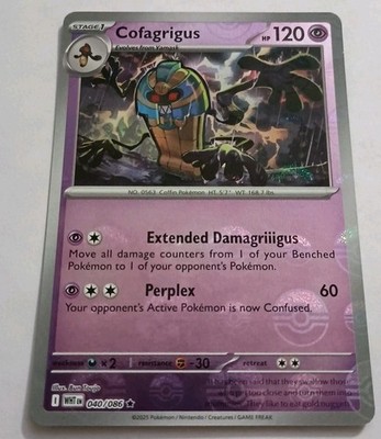 Pokemon TCG Cofagrigus 040/086 White Flare Pokeball Pattern And Holo Rare  NM | eBay