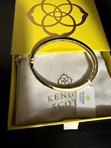 Kendra Scott Kelly Bangle Bracelet Gold Metal Size M/L w/ Box MPN 9608803437