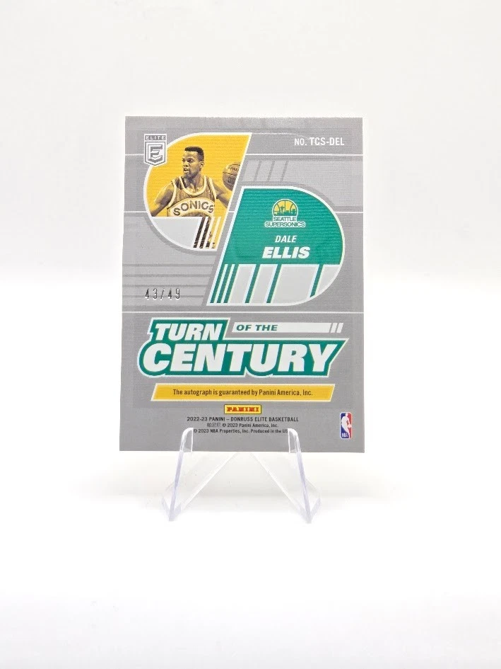 Dale Ellis 2022-23 Donruss Elite Turn of the Century Auto Red Yellow SP /49 - Image 2 of 2