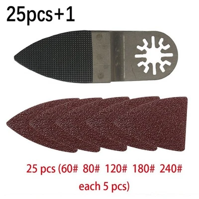 BRAND NEW AND HIGH QUALITY 25 Stück Finger Schleifpapier Oszillierender Werkzeug Schleifpad 60-240 #
