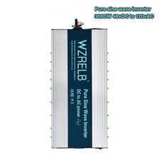 WZRELB 3000W 48VDC to 120VAC Pure Sine Wave Power Inverter RV car home camp new