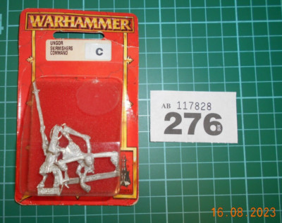 Warhammer Fantasy Ungor with Spear Command New in Package OOP Metal 1997.