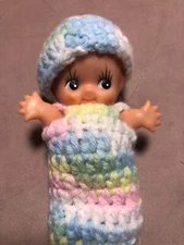 CUTE as ever! Cupie doll in Crocet Bunting with cap. Excellent