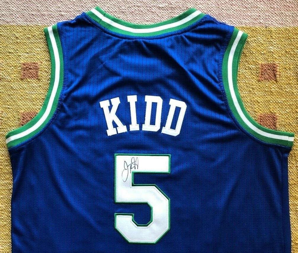 Jason Kidd Signed Autograph Dallas Mavericks Jersey NBA Champs HOF