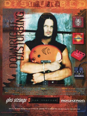 2003 Print Ad of GHS Guitar Strings w Dan Donegan of Disturbed
