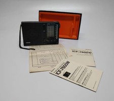 Sony ICF 7600W FM/MW/SW 7 Band Receiver Vintage Radio Japan With box