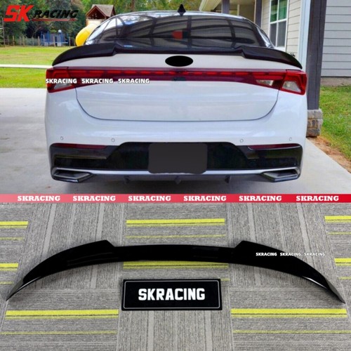 Gloss Black Rear Trunk Spoiler Wing Lip Trim Fits For kia K5 GT 2021-2022