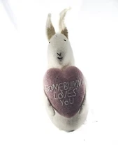 NWT RARE Pottery Barn "Some Bunny Loves You" Bunny Shaped Pillow 17" x 6"