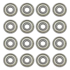627ZZ (16Pcs) Ball Bearing Double Shielded Deep Groove Ball Bearings
