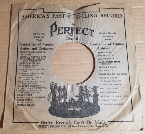 2 - 10" Perfect Paper Sleeves 1920s VG to G+ ish, see photos + description - Picture 2 of 9