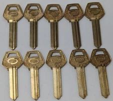 Lot of 10 Corbin Russwin Original Z1-60-7, 7 Pin Key Blanks