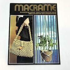MACRAME Patterns Knotting Your Own Accessories Vintage Cunningham 1971