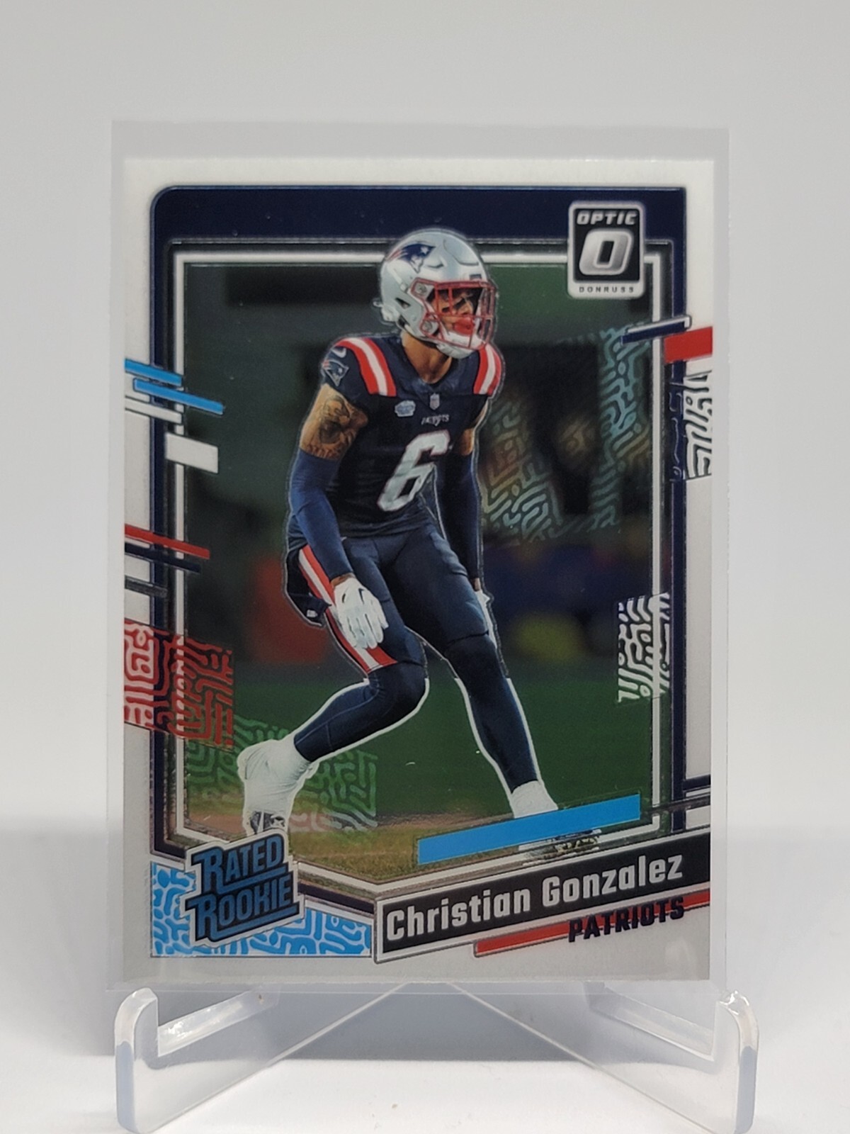 2023 Donruss Optic #274 Christian Gonzalez RC New England Patriots B7F