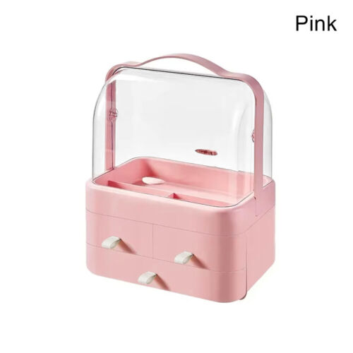 Large Cosmetic Skincare Organiser Tabletop Make-Up Storage Case 3 Drawers Box - Picture 24 of 24