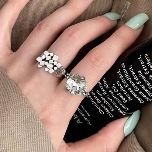 Solid 925 Sterling Silver Ring Meditation Statement Chic UK Seller Women Girls - Picture 6 of 6