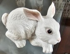 Boehm Figurine Fine Porcelain Rabbit White Newborn Playing Made in USA
