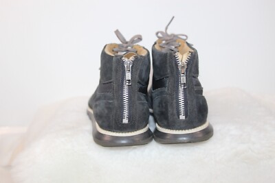 Cole Haan Grand Os Suede Canvas High Top Sneakers Navy Blue  display picture 2