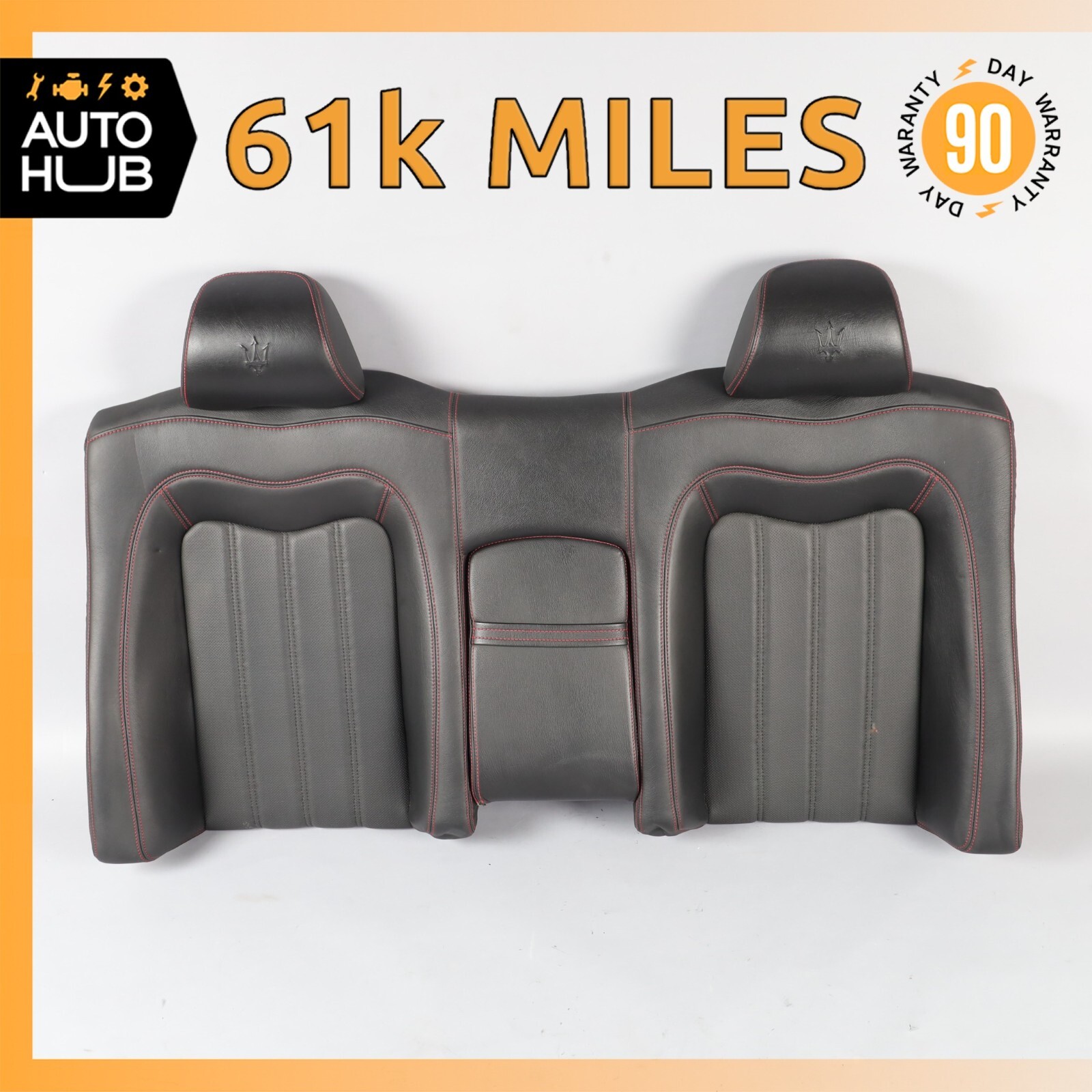 08-12 Maserati GranTurismo M145 Rear Upper Top Seat Cushion Black OEM 61k