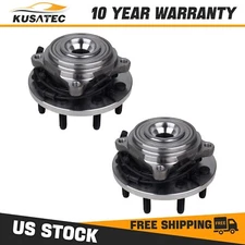 Pair Front Wheel Bearing Hub Assembly For 2012 2013 Ram 2500 3500 8 Lug W/ABS