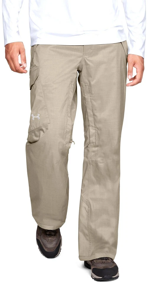 UNDER ARMOUR 男式导航雪裤 - 卡其色 - XXLarge - 全新带标签 最后一个左 — 第 3/4 张图片