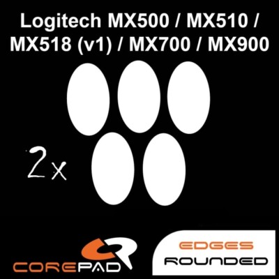 Corepad Skatez Logitech MX500 MX510 MX518 MX700 MX900 Mausfüße PTFE Teflon