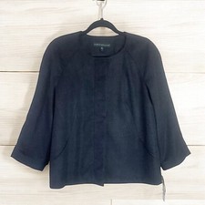 Harve Benard Gray Zip Up Career Professional Blazer Jacket Size Medium NWT