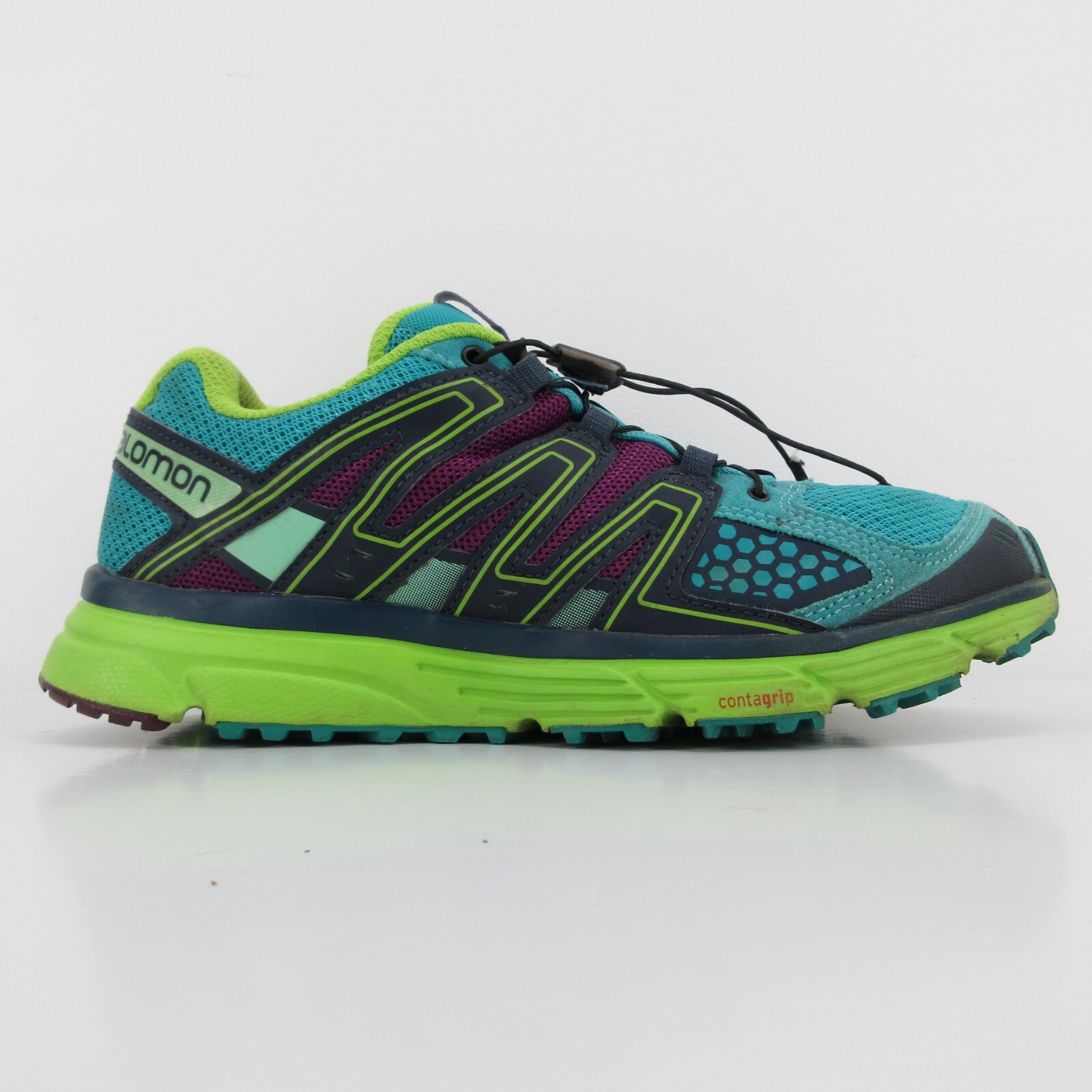 Scarpe da trail Salomon X Mission 3 da donna taglia 8 sneakers da corsa blu verde acqua