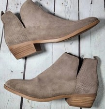 Steve Madden Boot 8 M Salado Tan Suede Pull on Close Toe Ankle